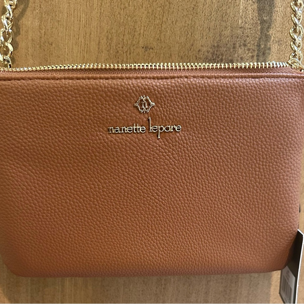 Nanette Lepore Tan Leather Chain Bag
